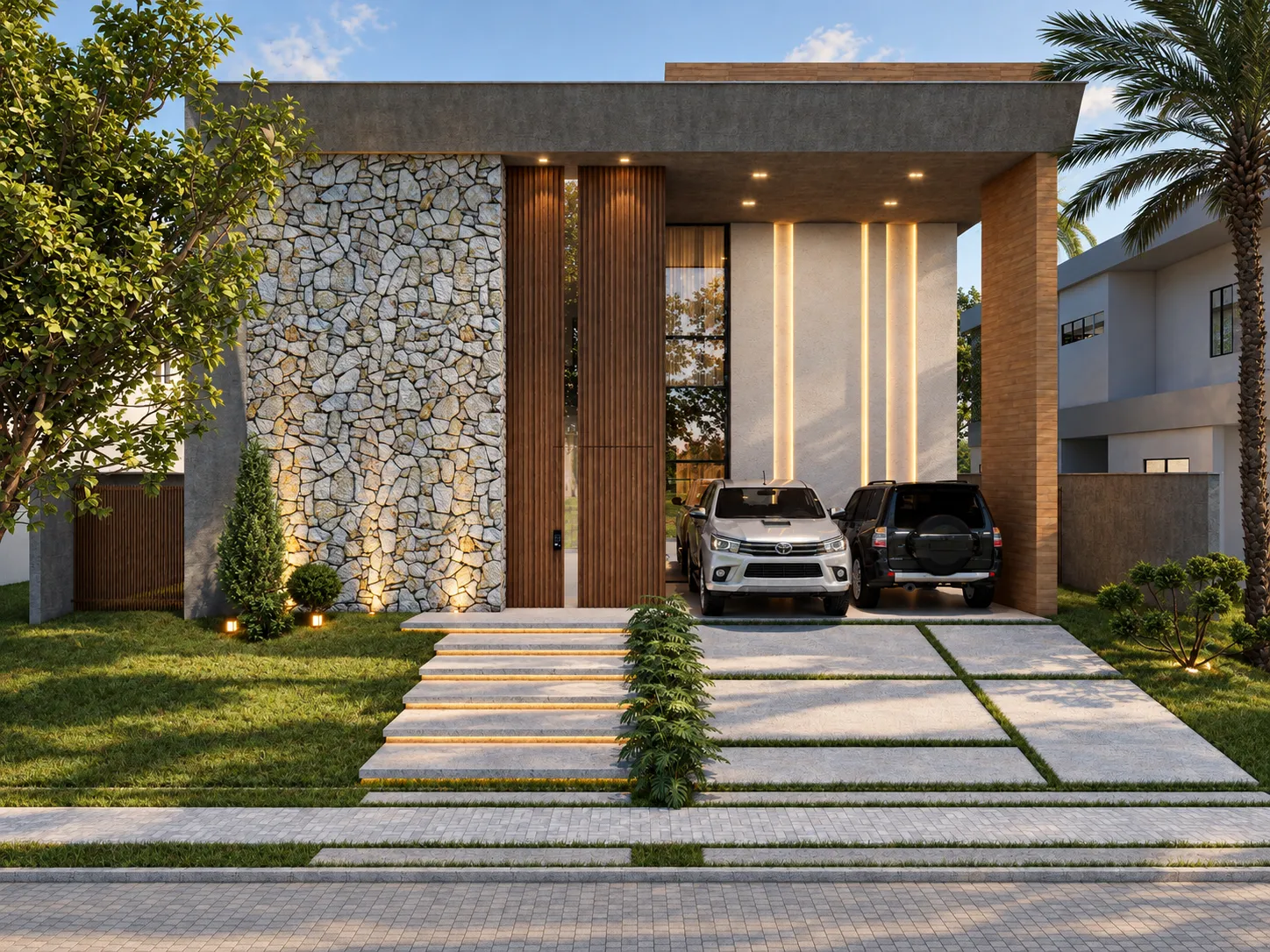 Fachada frontal da Casa Verticale